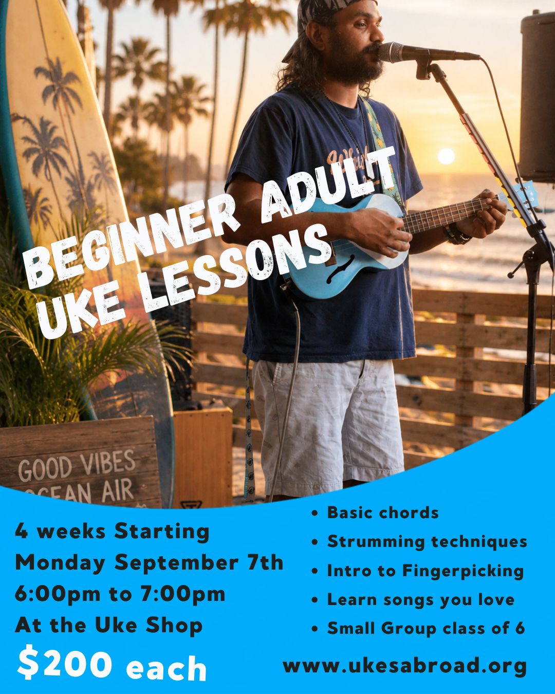 Adult Beginner Ukulele Class (September 2026)